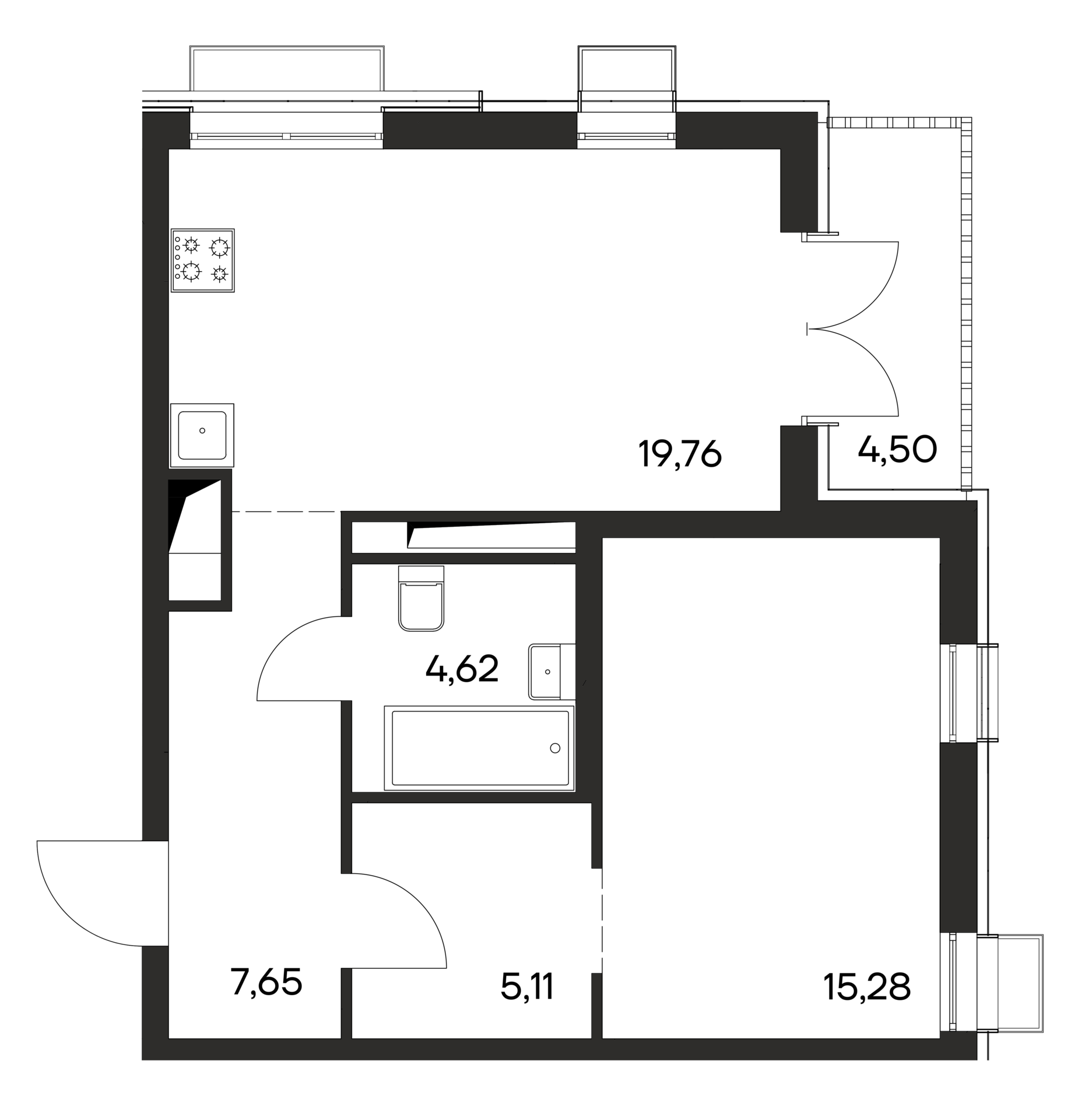 1-к, 56.92 м² · Ана-Юрт