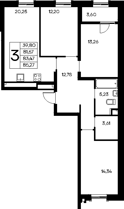 3-к, 85.27 м² · Новый Судак