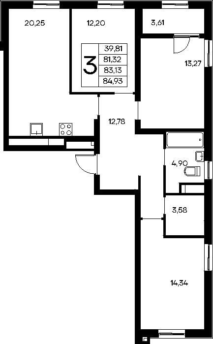 3-к, 84.93 м² · Новый Судак