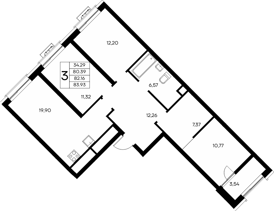 3-к, 83.93 м² · Новый Судак