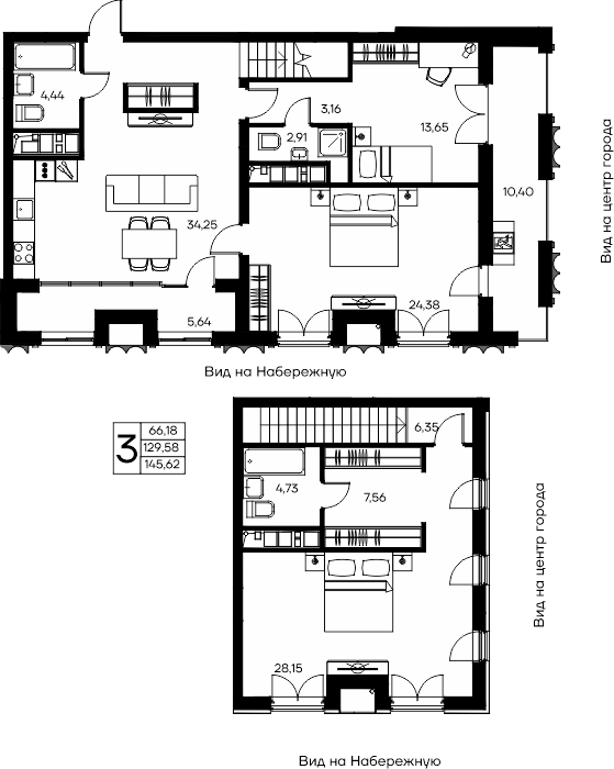 3-к, 145.62 м² · КД Столица